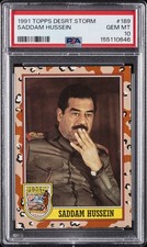 1991 TOPPS DESERT STORM #189 SADDAM HUSSEIN PSA 10 picture