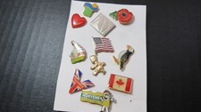 LAPEL PINS LOT 11  Vintage Souvenir Lapel Pins FOUND IN UK SET SHIPPING picture