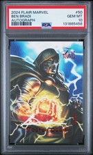 Dr Doom 2024 Marvel Flair Upper Deck (#50) Artist Autograph 30/33 (PSA 10) picture