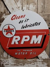 VINTAGE CALTEX PORCELAIN SIGN 30