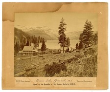 1879 Large Albumen Photo Scene of Tragedy Donner Lake Truckee CA H.K. Gage picture