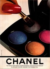 1983 • CHANEL Quadra Shadow Make Up Print Ad • 80s Fashion HA.42 picture