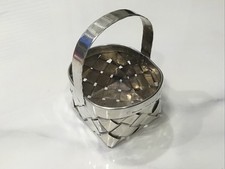 Vintage CARTIER Woven Sterling Silver Mini Basket picture