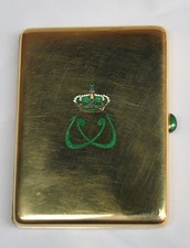 KING FAROUK OF EGYPT 18K FRENCH ENAMELED BOUCHERON CIGARETTE BOX (MUST SEE) picture