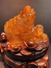 1860g Museum Rare Natural Copper Rutile Quartz Toad Carved Crystal Reiki Decor picture
