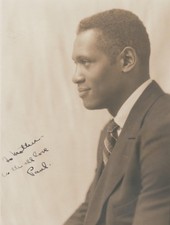 c. 1920's Paul Robeson SIGNED & Inscribed to Step-Mother Photo JSA CERTIFICATE picture