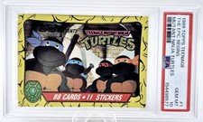 Ninja Turtles Topps 1989 PSA 10 Rookie Card TMNT #1 The Epic Begins (pop 7) picture