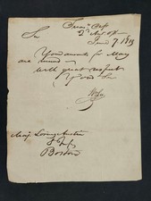 J7 1819 antique ALS TREASURY DEPT LETTER boston Maj LORING AUSTIN dc Wm LEE picture