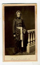 CDV – CIVIL WAR - UNION GENERAL ORMSBY MITCHEL ANTHONY BACKMARK picture
