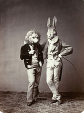 Vintage Strange Creepy Photo 1862 Actors in Costume 7x10 Photo Reprint A-23 picture