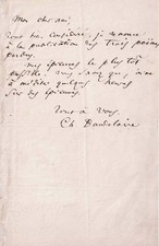 Charles BAUDELAIRE. Signed Autograph Letter. His Poems and Proofs on Opium picture