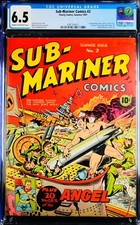 ⭐️Sub-Mariner Comics #2 1941 CGC 6.5 Schomburg WWII Namor Monarch of the Seas picture