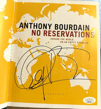 Anthony Bourdain No Reservations Signed Hardcover Book, JSA LOA Original picture