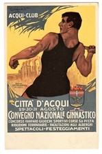 POSTCARD ITALIAN 1913 ACQUI SPORTS GYMNASTICS MEET SIGNED CODOGNATO (0219) picture