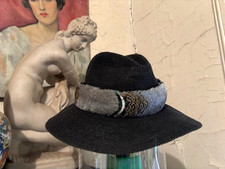 Grey Hawaiian Feather Lei Hulu Hatband Hand Made In Hawaii By Leonetta Mills picture