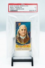 1888 N76 W. DUKE SONS & CO BENJAMIN FRANKLIN GREAT AMERICANS PSA 5 USA INVENTOR picture
