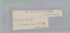 Original Autograph Thomas de Quincey (1985-1859) Fragment of a Letter to Wordswo picture
