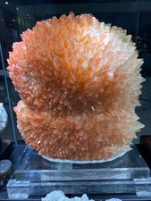 99lb Top Natural Red Calcite quartz crystal Rare Mineral specimens Collect+stand picture
