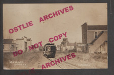 Loomis SOUTH DAKOTA RPPC 1913 MAIN STREET Trolley GHOST TOWN nr Mitchell POP 33 picture
