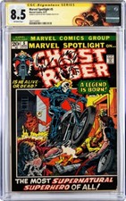 Marvel Spotlight #5 CGC 8.5 1st app of Ghost Rider Signed & Sketch Roy Thomas 💸 picture
