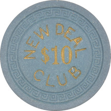 New Deal Club Casino Elko Nevada $10 Chip 1940s (Faded) picture