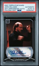 2007 TOPPS STAR WARS 30TH ANNIVERSARY AUTOS JOHN WILLIAMS PSA AUTHENTIC AUTO 10 picture
