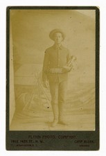Harry Highwarden Ninth Ohio OVI 1898 Camp Alger Buffalo Soldier Co B Inf J15359 picture