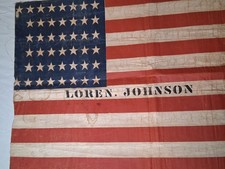 Antique Authentic 44 Star American Flag 1891-1896 picture