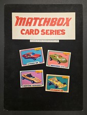 1971 Topps Matchbox Speed Kings: 4 Prototype Cards on Art Board - One of a kind picture