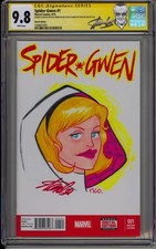 SPIDER-GWEN #1 STAN LEE CGC SS 9.8 ORIGINAL SKETCH BY RICO RENZI SUPER RARE picture