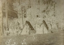 1877 Original Glass Negative of William T Sherman at Grand Geyser at Yellowstone picture