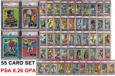 1966 Topps Batman Black Bat Complete PSA Set GPA 8.26 The Batman 1 RC PSA 8 picture