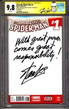 💥AMAZING SPIDER-MAN #1 CGC SS 9.8 STAN LEE QUOTE COMMENT WITH GREAT POWER COMES picture