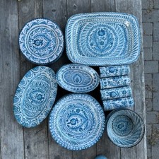 Authentic Fajalauza Granada Dishware Set in great condition from 1980's picture