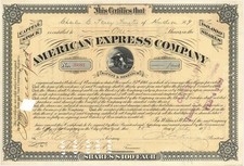 American Express Co. signed by J. C. Fargo and W. C. Fargo - - Unique - 1893 o picture
