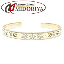 GUCCI GG Icon Blooms Bangle 18 434528 K18YG Yellow Gold 293334 Used picture