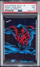 2022 SKYBOX MARVEL METAL UNIVERSE SPIDER-MAN #184 SPIDER-MAN 2099 1/1 PSA 7.5 picture