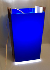 MCM Percival Lafer Brazilian hardwood and acrylic table lamp circa 1960s picture