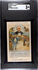 1910’S CHOCOLAT LOMBART THOMAS EDISON PARIS CARD POP 1 SGC 3 (LONE JACK N76) picture