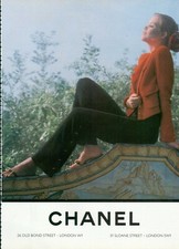 CHANEL Magazine Print Ad Advert Claudia Schiffer Karl Lagerfeld fashion VTG 1993 picture