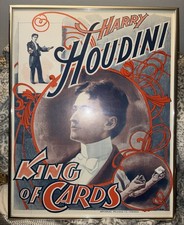 ORIGIONAL Vintage lithographic poster of Harry Houdini,