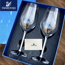 SWAROVSKI Crystalline Red Glasses Wedding Toasting Anniversary New Years BNIB picture