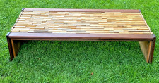 Percival Lafer Brazilian Mahogany Brutalist Wood Coffee Cocktail Table Vtg MCM picture