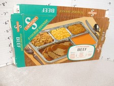 SWANSON 1960s BEEF 3 course Campbell's soup TV dinner (1) frozen food box picture
