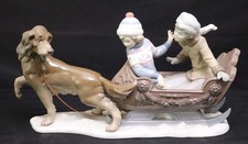 LLADRO SLEIGH RIDE 1980-96 PORCELAIN FIGURINE 5037G picture
