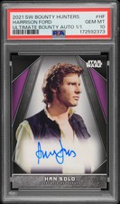 2021 Topps Star Wars Bounty Hunters Ultimate Autograph 1/1 Harrison Ford PSA 10 picture