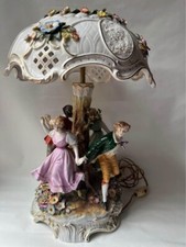 Vintage Hand Painted Porcelain Lamp 