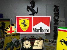 RARE 2000’s FERRARI F1 MARLBORO EVENT DEALER SHOWROOM GARAGE ILLUMINATED SIGN picture