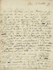 Franz LISZT Outstanding signed autograph letter to Schlesinger. 1838 Unpublished picture
