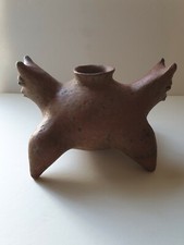 MUSEUM PRE-COLUMBIAN/ MAYAN TWO-HEADED DOG EFFIGY VESSEL POTTERY EXTREMELY RARE picture